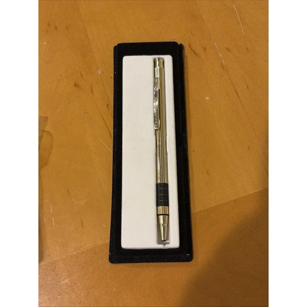 Vintage Fisher Futura Elite Space Pen With Case Gold Plated
